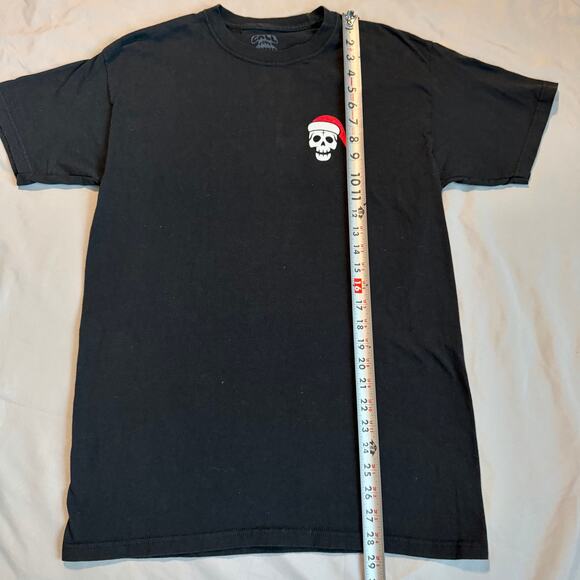 Call Your Mother Black Skeleton "Merry Christmas/New Year" Graphic T-Shirt- M - Picture 7 of 9